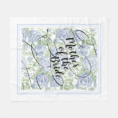 Floral Mutter der Bride Modern Script Blue Rose Fleecedecke (Vorderseite (Horizontal))