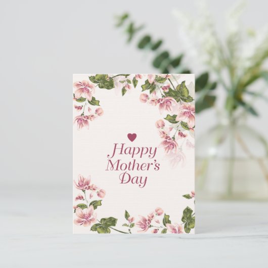 Floral Mütter Tag Gruß Postkarte (Stehend Vorderseite)