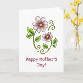 Floral Mutter Tageskarte Karte (Gelbe Blume)