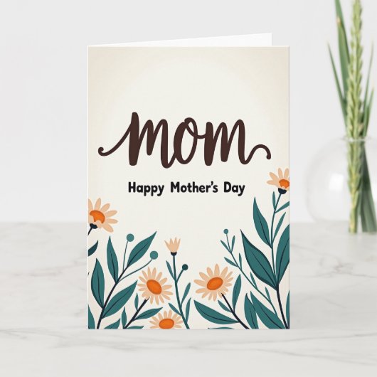 Floral Muttertagswünsche Karte (Vorderseite)