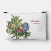 Floral Myrtle Laurel Flowers Name Bridesmaid Zubehörtasche (Rückseite)