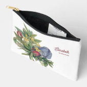 Floral Myrtle Laurel Flowers Name Bridesmaid Zubehörtasche (Offen)