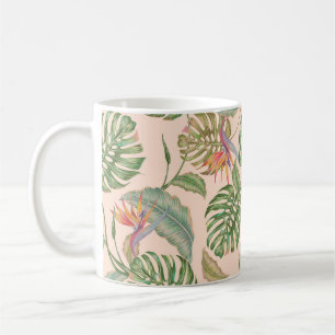 Floral nahtlos Vintages tropisches Muster Hintergr Kaffeetasse
