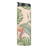 Floral nahtlos Vintages tropisches Muster Hintergr Thermosbecher (Nach rechts gedreht)
