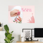 Floral Nail Spa Design Poster (Heimbüro)