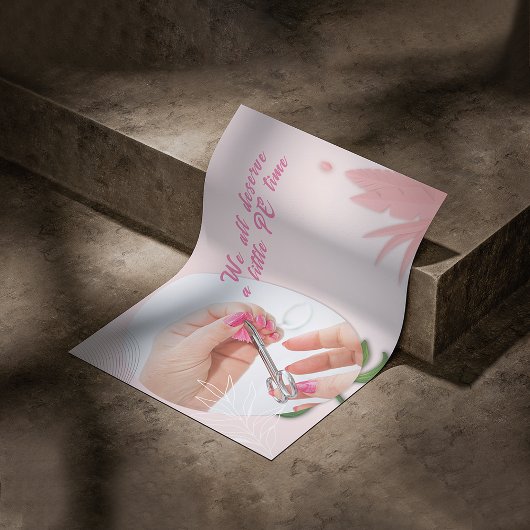 Floral Nail Spa Design Poster