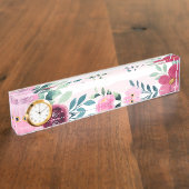 floral namensplakette (Seite)