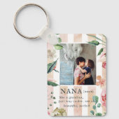 Floral Nana | PERSONALISIERTER FOTO Schlüsselanhänger (Vorderseite)