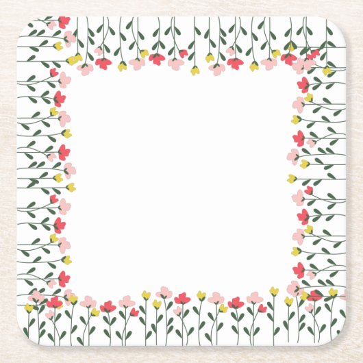 Floral Napkins Rechteckiger Pappuntersetzer (Vorderseite)
