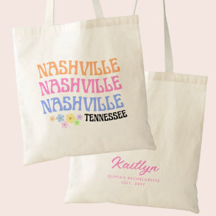 Floral Nashville Bachelorette Personalisierte Tasc Tragetasche