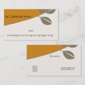 Floral_Nature Elegantes Herbstleaf Marketing Visitenkarte (Vorne/Hinten)