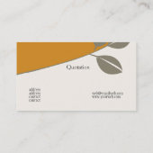 Floral_Nature Elegantes Herbstleaf Marketing Visitenkarte (Rückseite)