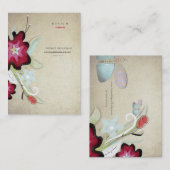 Floral Nature handgefertigte Kunst Visitenkarte (Vorne/Hinten)