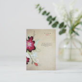 Floral Nature handgefertigte Kunst Visitenkarte (Stehend Vorderseite)