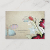 Floral Nature handgefertigte Kunst Visitenkarte (Rückseite)