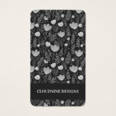 Floral Necklace Earring Black Juwelier Display Car (Vorderseite)