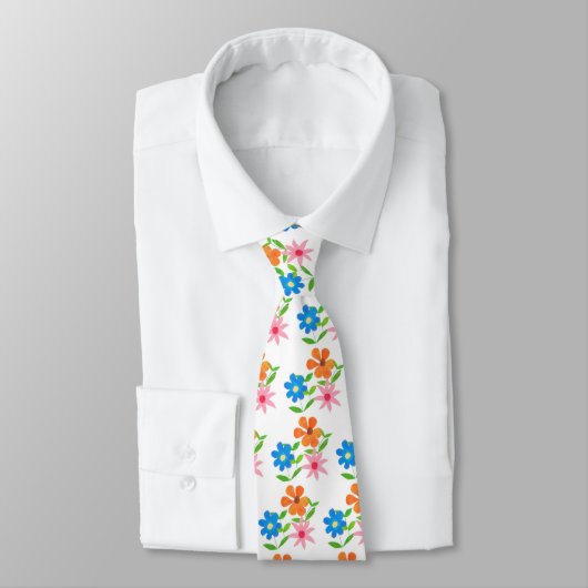 Floral Necktie Krawatte (Gebunden)