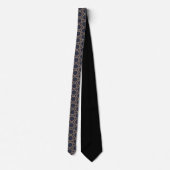 Floral Network Blue and tan Neck Tie Krawatte (Rückseite)