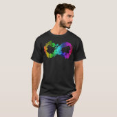Floral NeuroMannigfaltigkeit Symbol Autismus autis T-Shirt (Vorne ganz)