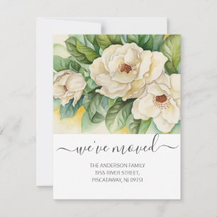 Floral New Address Magnolia Moving Ankündigung