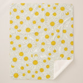Floral Newborn Blanket with Yellow Daisies Sherpadecke (Vorderseite)