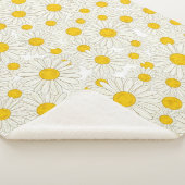 Floral Newborn Blanket with Yellow Daisies Sherpadecke (3/4)