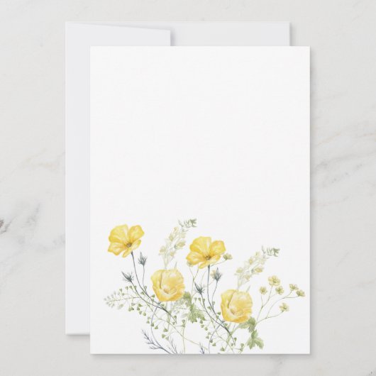 Floral Nichts extravagant nur Liebe Hochzeit Einladung (Rückseite)