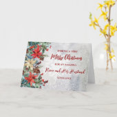 Floral Niece und ihr Weihnachtsband Karte (Gelbe Blume)