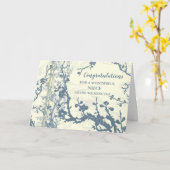 Floral Niece Wedding Day Herzlichen Glückwunsch Karte (Gelbe Blume)