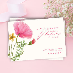 Floral niedlich Moderne schicke Valentinerkarte Einladung