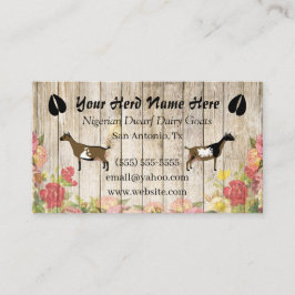Floral nigerianischer Zwerg Milchziegenkarte Visitenkarte