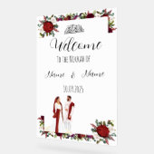 Floral Nikkah Acrylzeichen Acrylschild (Winkel)