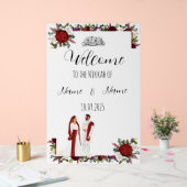 Floral Nikkah Acrylzeichen Acrylschild (Hochzeit)