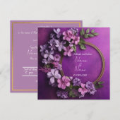 Floral Nikkah Einladung (Vorne/Hinten)