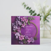 Floral Nikkah Einladung (Stehend Vorderseite)