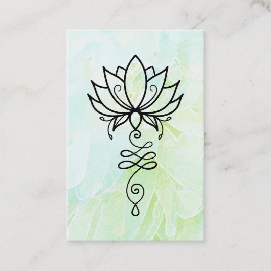 *~* Floral Nirvana Sacred Geometry Yoga Lotus Visitenkarte (Vorderseite)