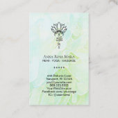 *~* Floral Nirvana Sacred Geometry Yoga Lotus Visitenkarte (Rückseite)