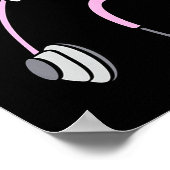 Floral Nk Coquette Bow Rn Nurse Stethoscope Nursin Poster (Ecke)