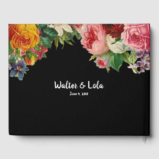 Floral Noir Gästebuch (Rückseite)