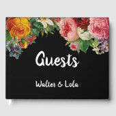 Floral Noir Gästebuch (Vorderseite)