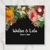 Floral Noir Geschenkanhänger (Rückseite)