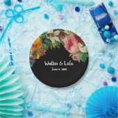 Floral Noir Pappteller (Party)