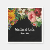 Floral Noir Serviette (Vorderseite)