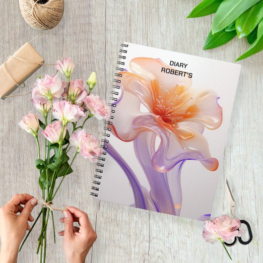 Floral notebook, gift for florists, flower notes notizblock