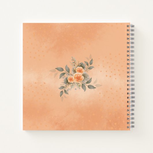 Floral Notebook in Shades of Peach and Sage Notizblock (Rückseite)