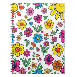 floral notebook  notizblock