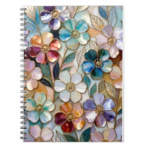 Floral Notebook Spiral Notes Journal Aesthetic