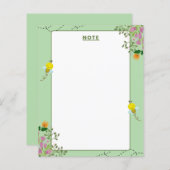 Floral Notepad (Vorne/Hinten)