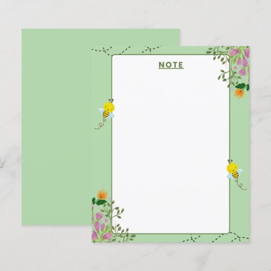 Floral Notepad (Vorne/Hinten)