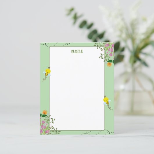 Floral Notepad (Stehend Vorderseite)
